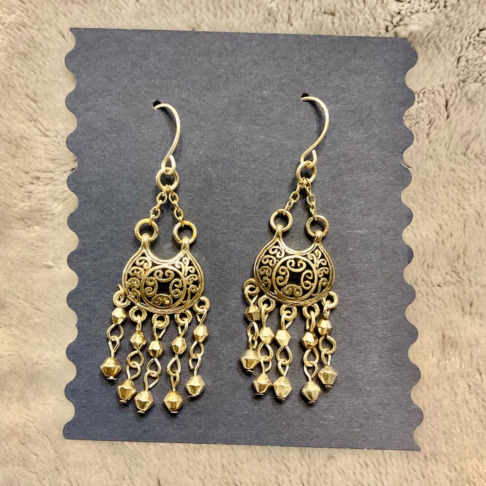 Elegant Silver Chandelier Earrings